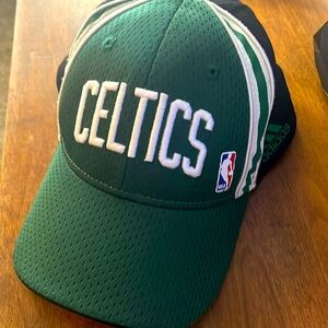 Green and black Celtics hat adidas